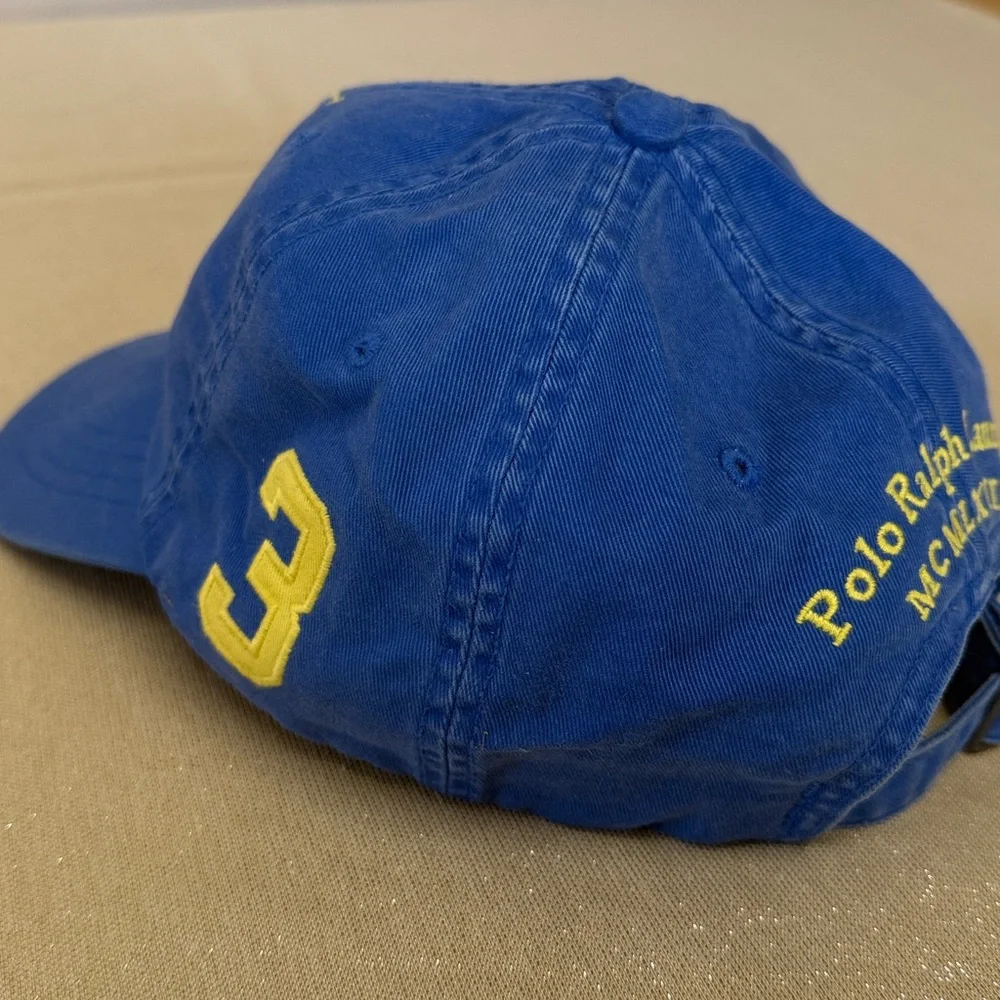 Polo Ralph Lauren Cap Blue with Yellow Logo 3 - Picture 4 of 7